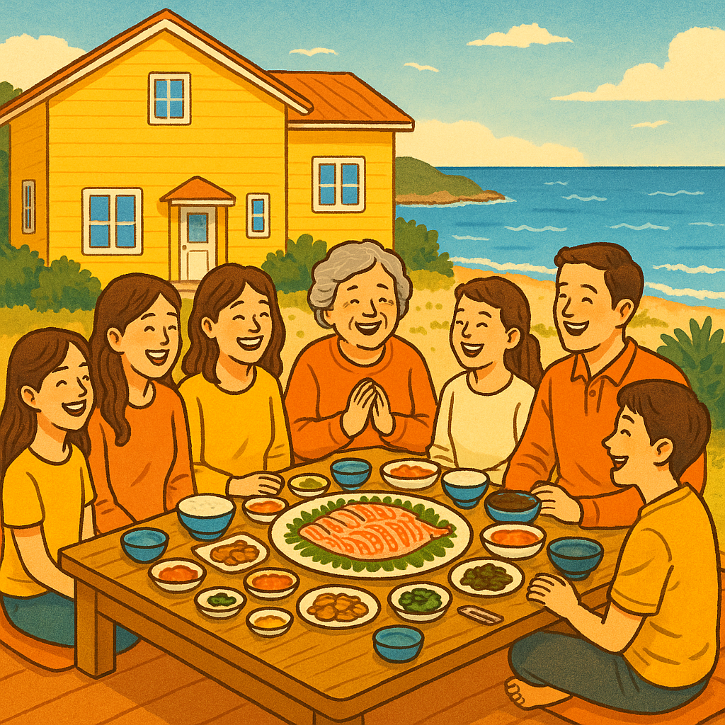 남해 조도 노란집 펜션, 가족들과의 1박2일 후기