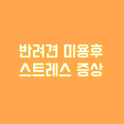 반려견-미용후-스트레스증상