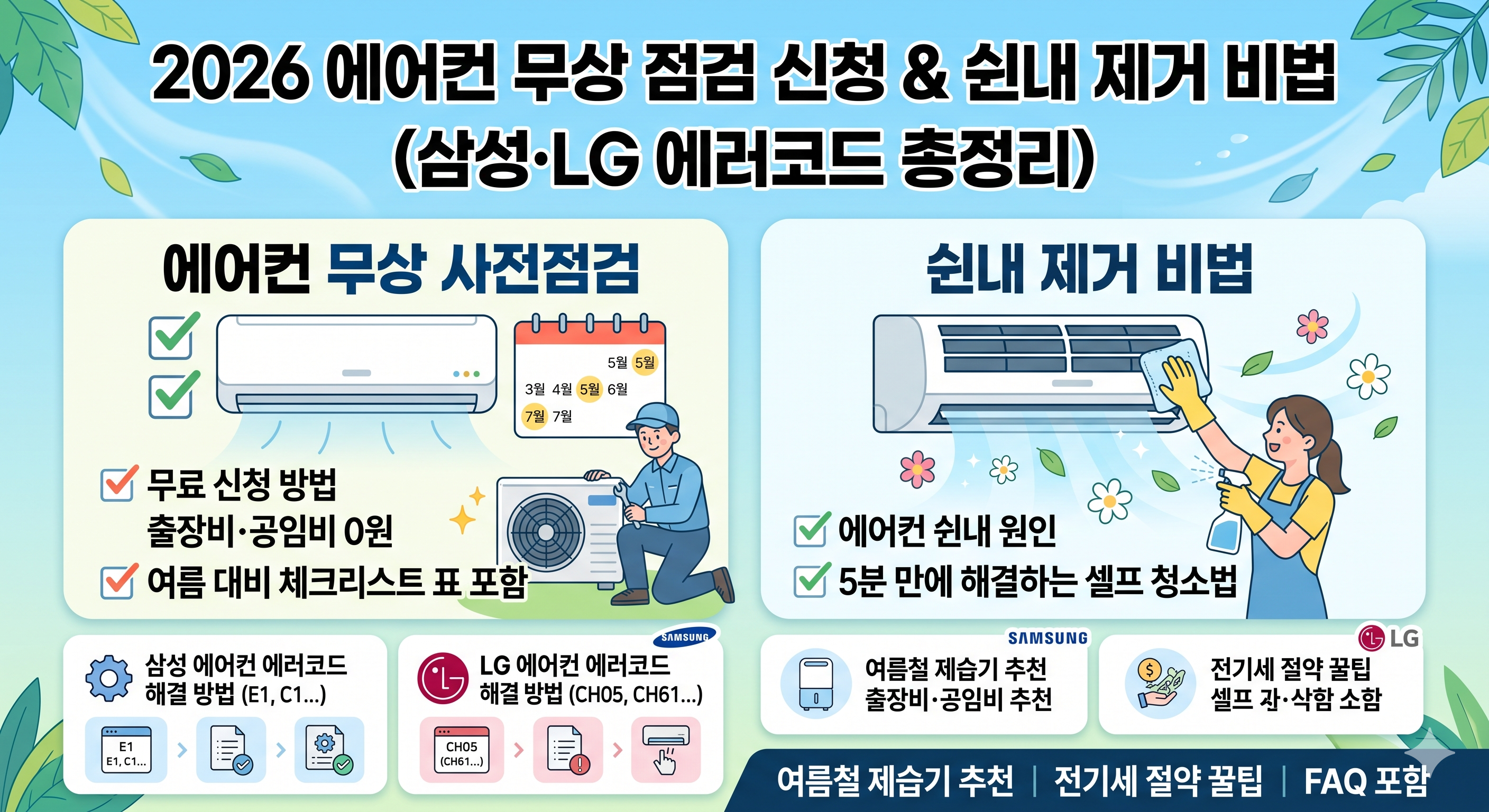 2026 여름 오기 전 필수! 에어컨 무상 점검