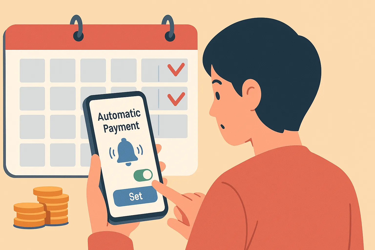 자동 납부 설정하는 모습