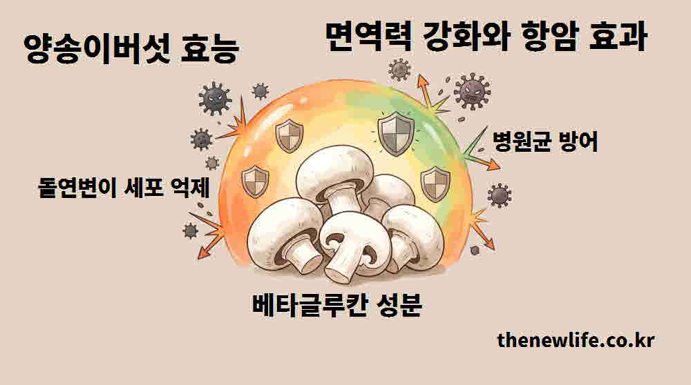 양송이버섯 면역력 강화 항암 효과