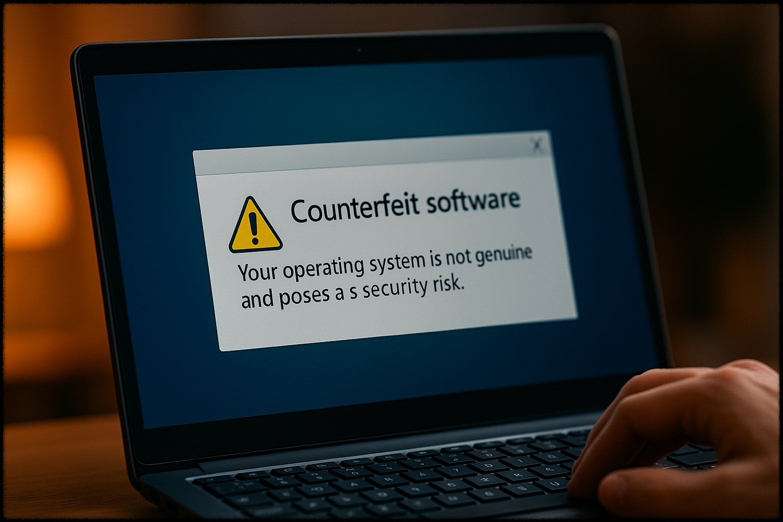 윈도우 비정품 경고 화면