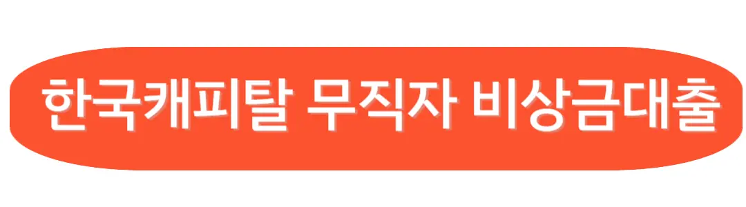 한국캐피탈 무직자 비상금대출