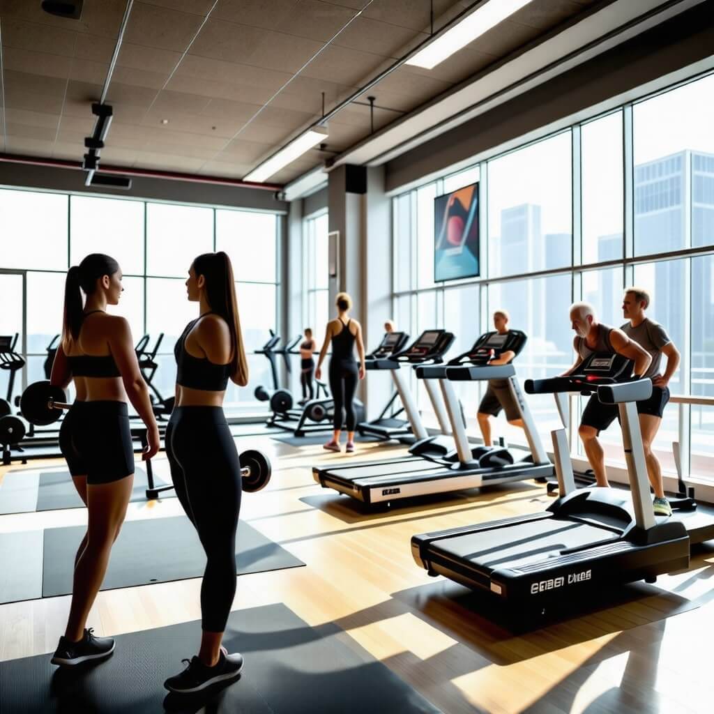 다른연령층-운동하는 사람들