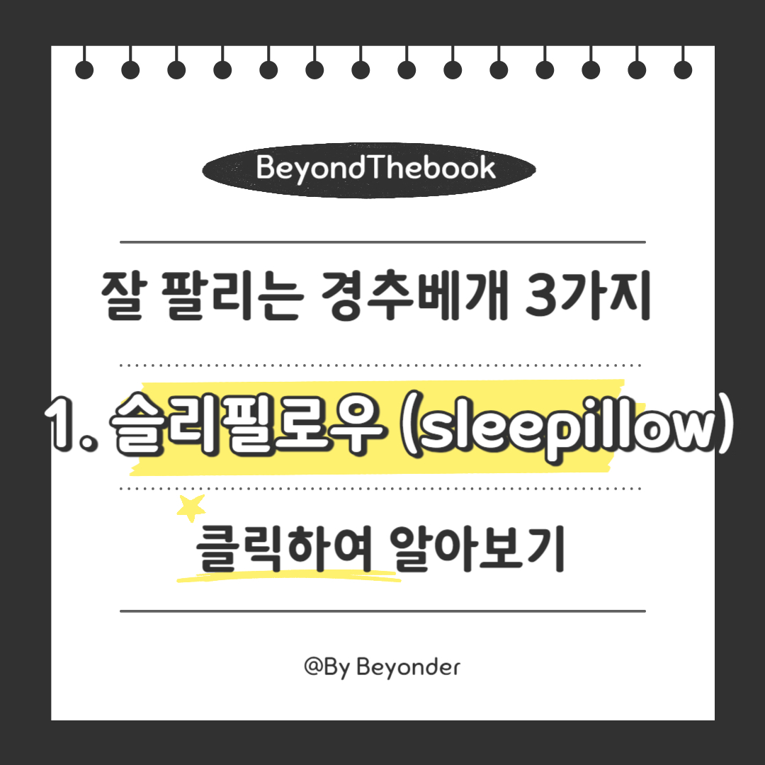 경추베개 1. 슬리필로우 (sleepillow)