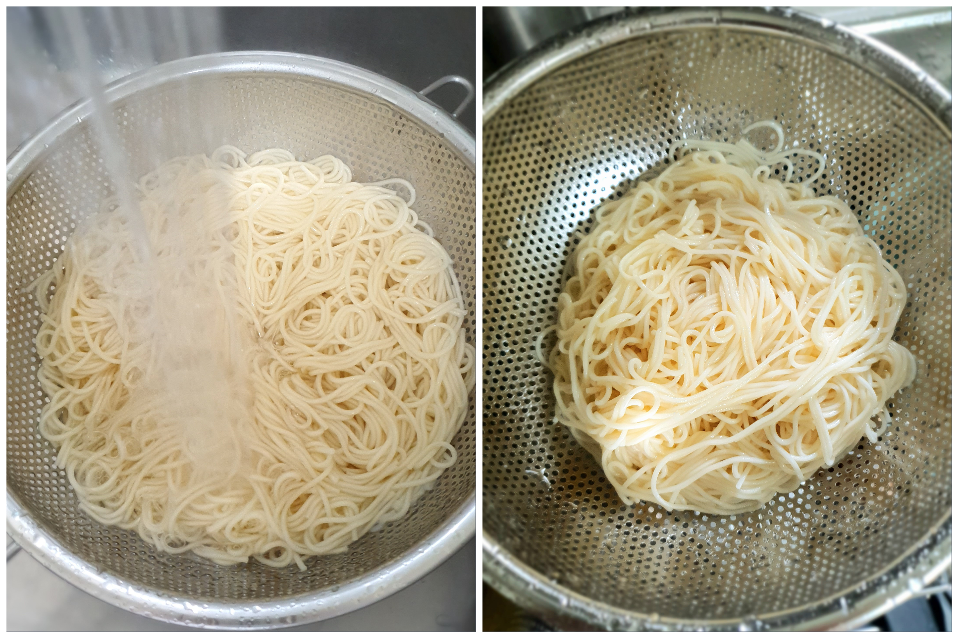 면을-찬물에-빨리-헹궈야-쫄깃해요.