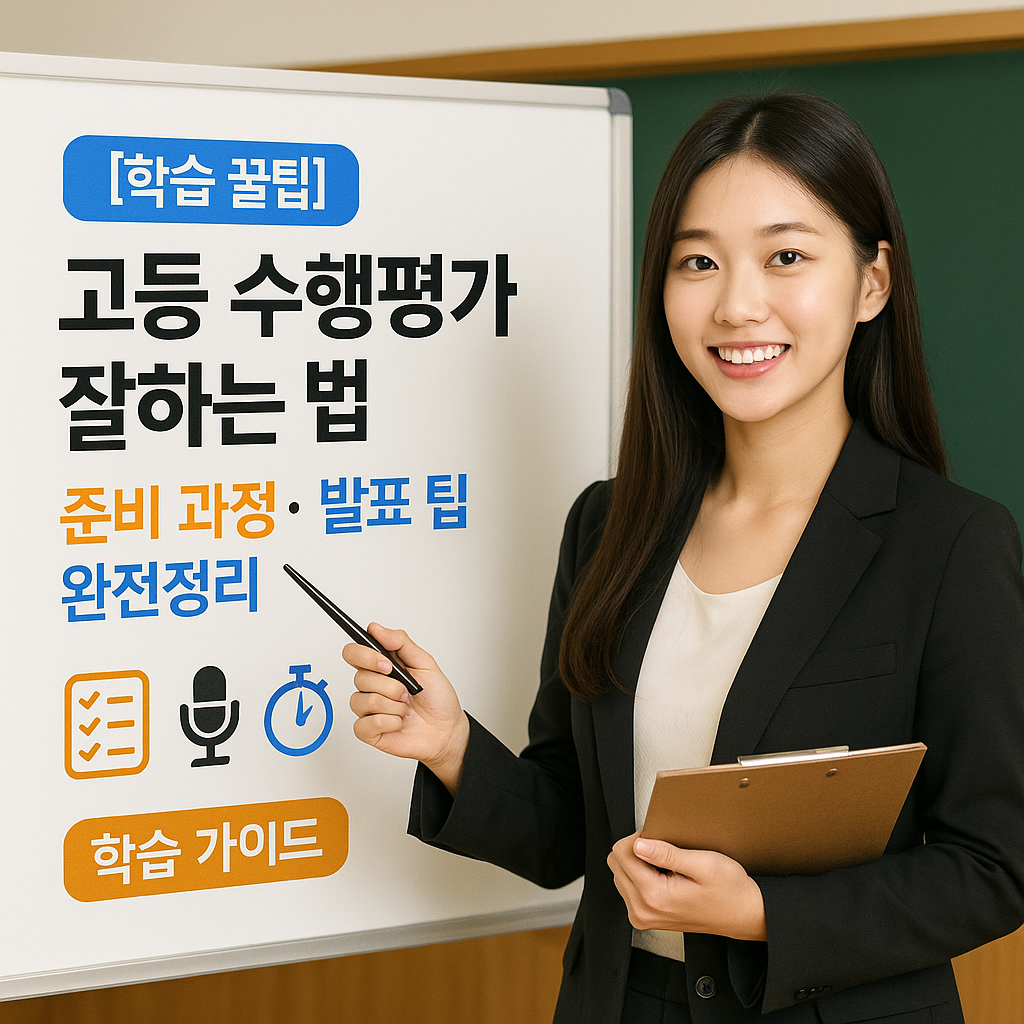 [학습 꿀팁] 고등 수행평가 잘하는 법 ｜ 준비 과정·발표 팁 완전정리