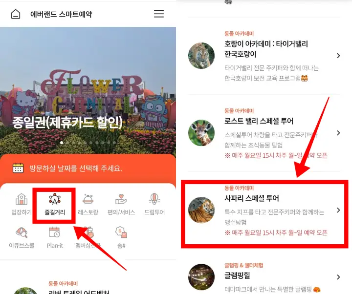 에버랜드-사파리스페셜투어-스마트예약