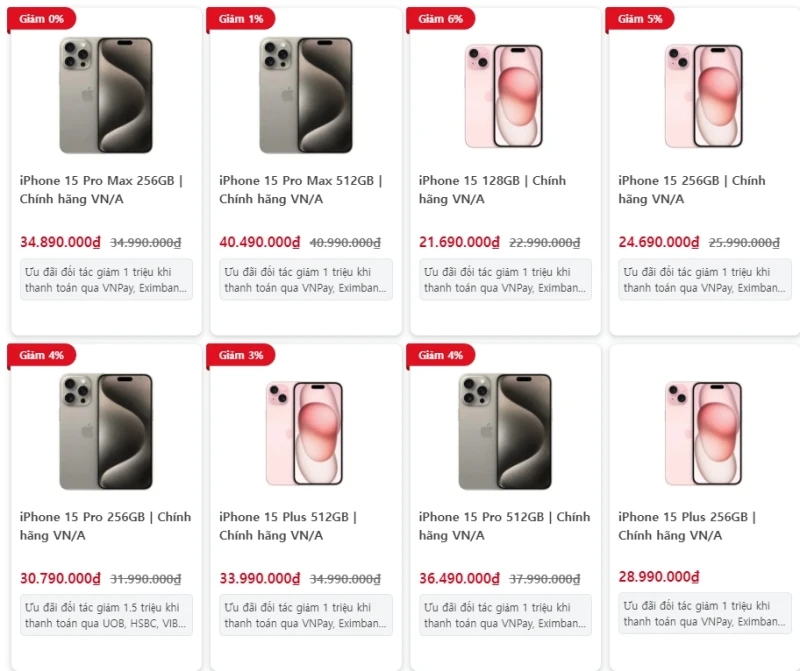 베트남 아이폰 15 시리즈 가격과 어디서 사야할지 알아보기