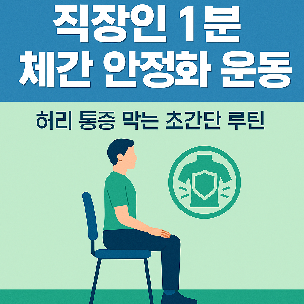직장인을 위한 1분 코어(체간) 안정화 운동 / 허리&middot;목 통증을 막는 초간단 루틴