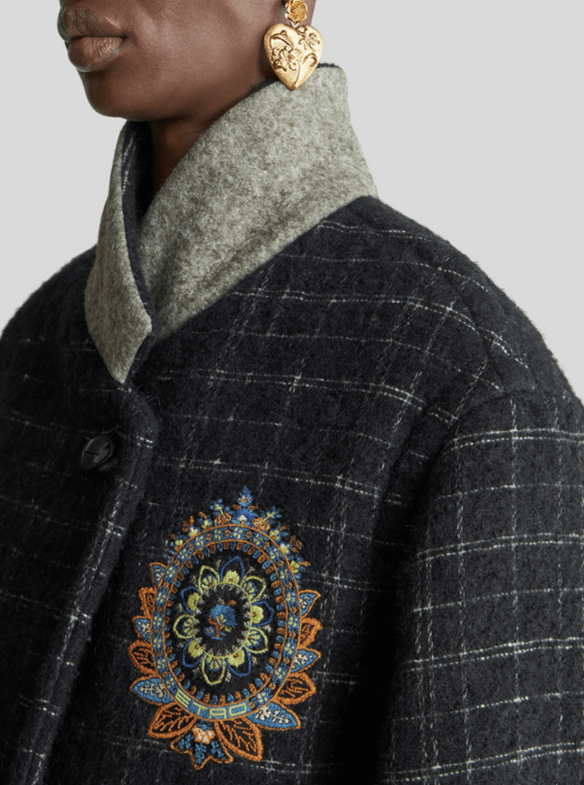 에트로 체크자켓