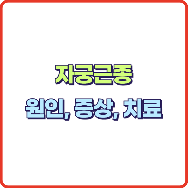 자궁근종 원인 대표 증상 치료 방법