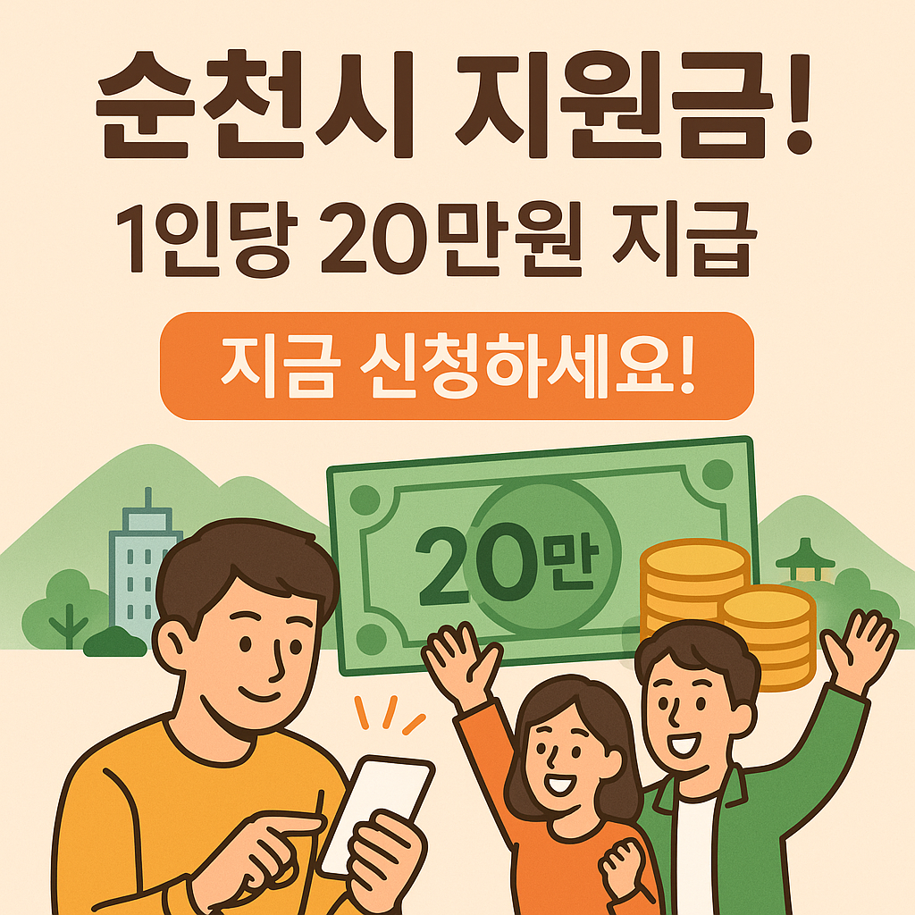12월 1인당 20만원 지원금 순천시 전 시민 20만원 지급 신청방법 사용처 완벽 가이드