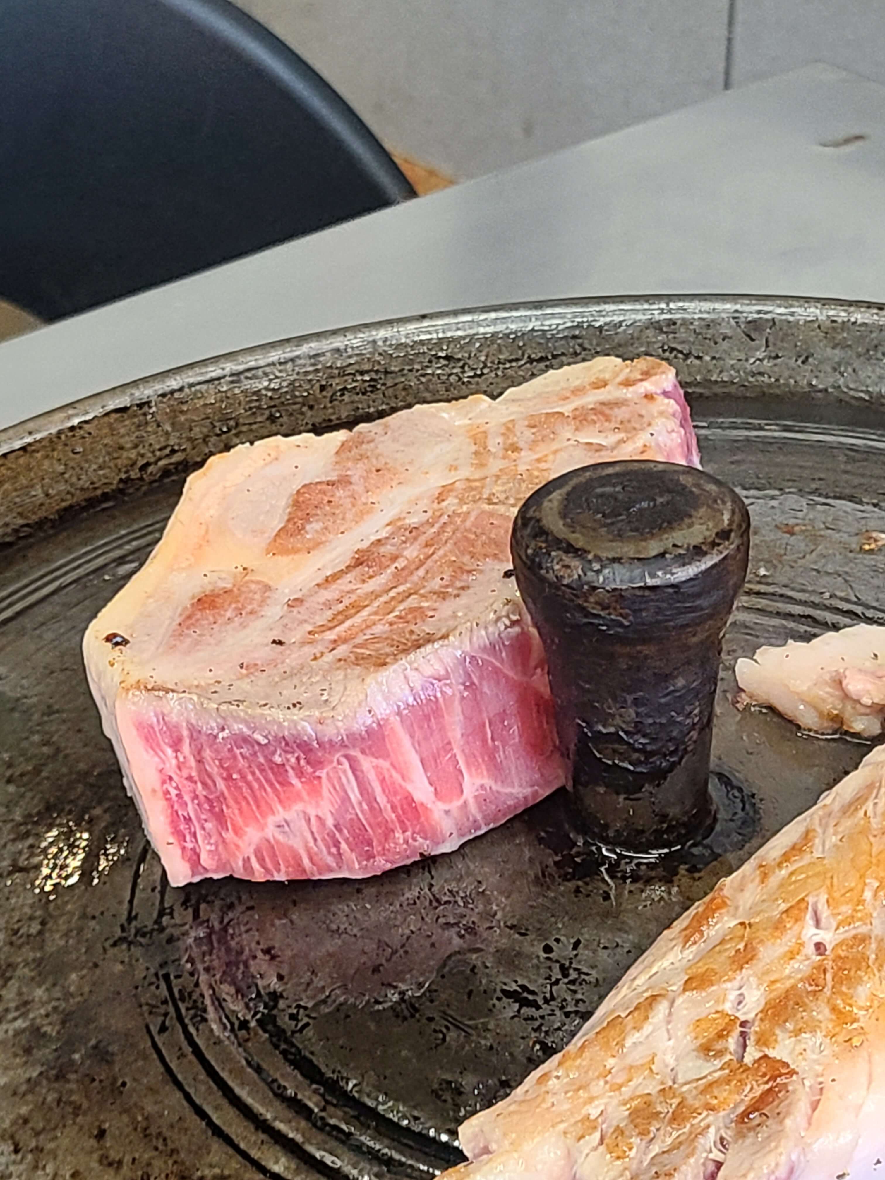 목살 단면