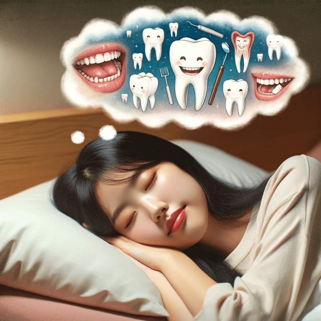 여러가지 이빨 꿈을 꾸는 여자