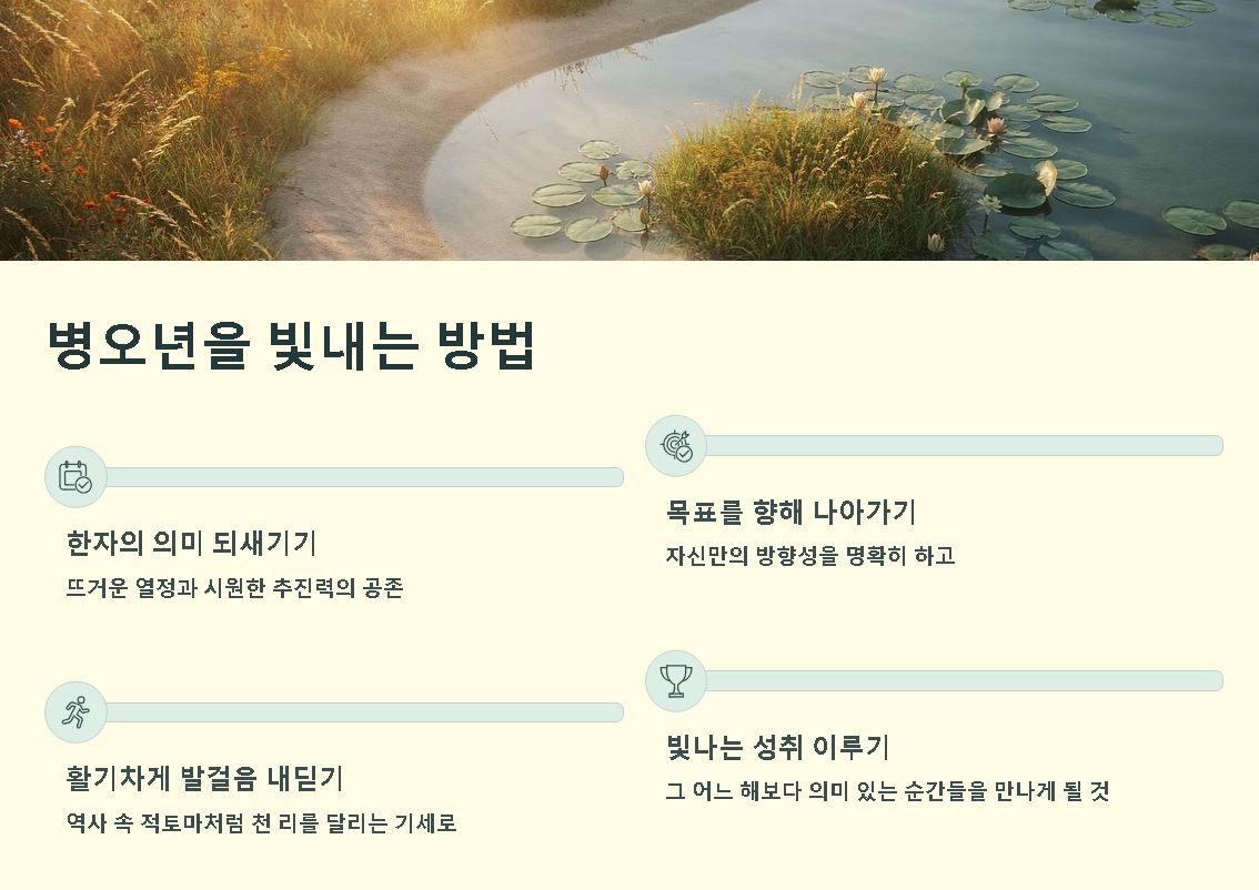 2026년 병오년 말띠의 해 한자풀이