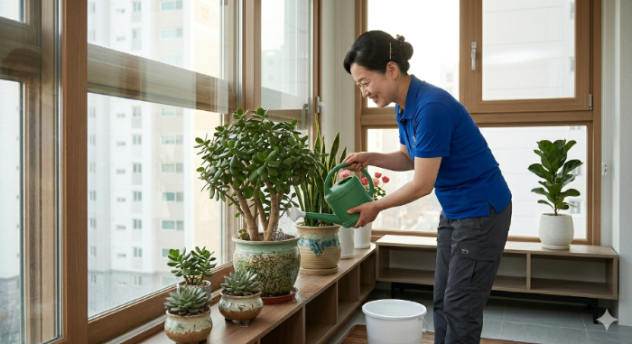 실내 식물 케어, 화분 물주기, 플랜테리어