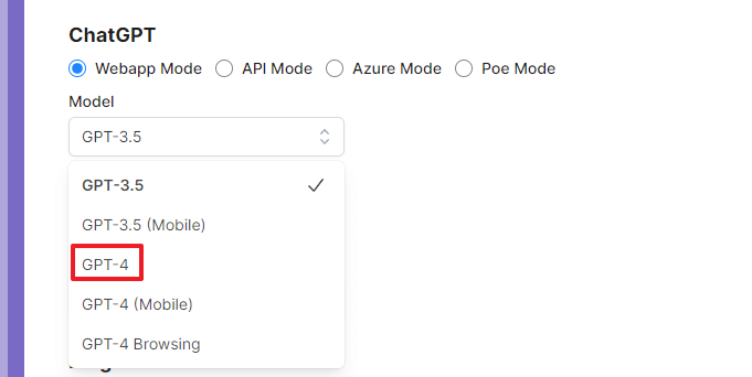chatgpt에 gpt-4 적용
