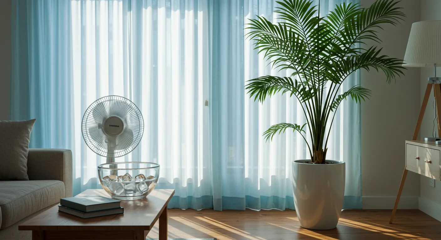 에어컨 없이 실내를 시원하게 한 거실
