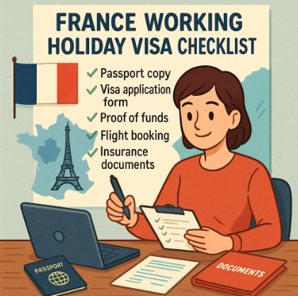 프랑스 워킹홀리데이 비자 준비 체크리스트 이미지