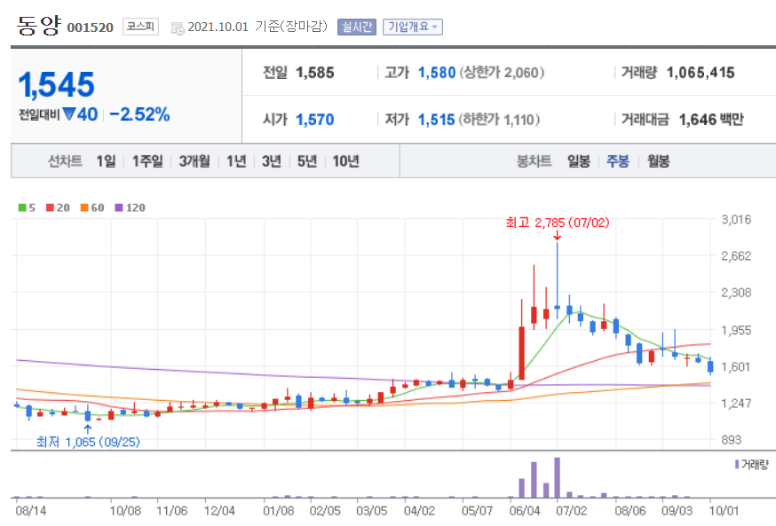 시멘트 관련주 대장주
