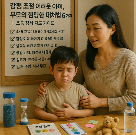 감정 조절 어려운 아이, 부모의 현명한 대처법 6가지 – 초등 정서 지도 가이드
