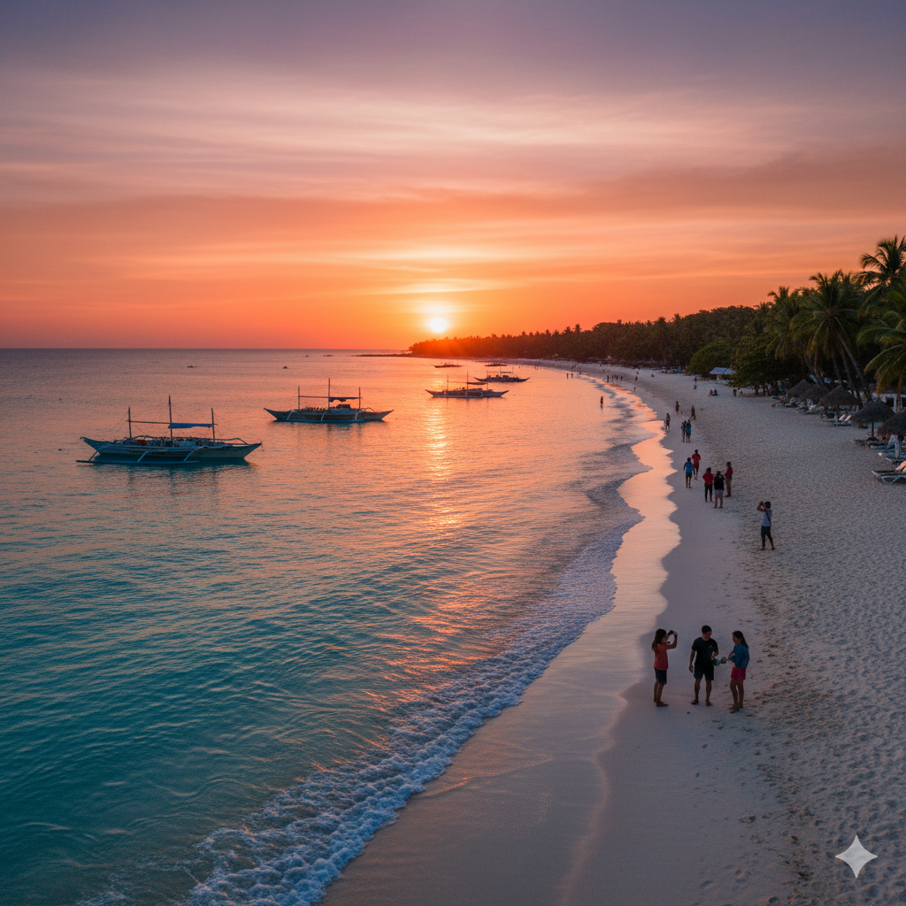 보라카이 대표적인 휴양지 화이트비치