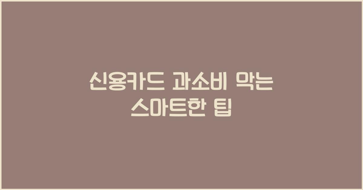 신용카드 과소비