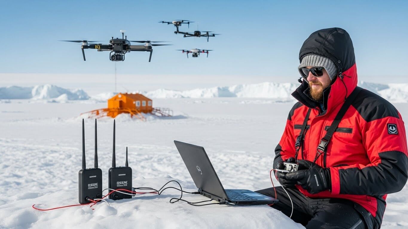 남극에서 무인드론을 사용하는 방법 관련 사진