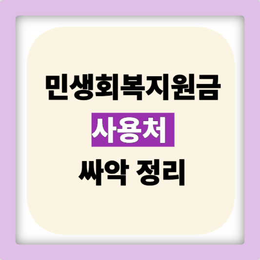 2025 민생회복지원금 사용처