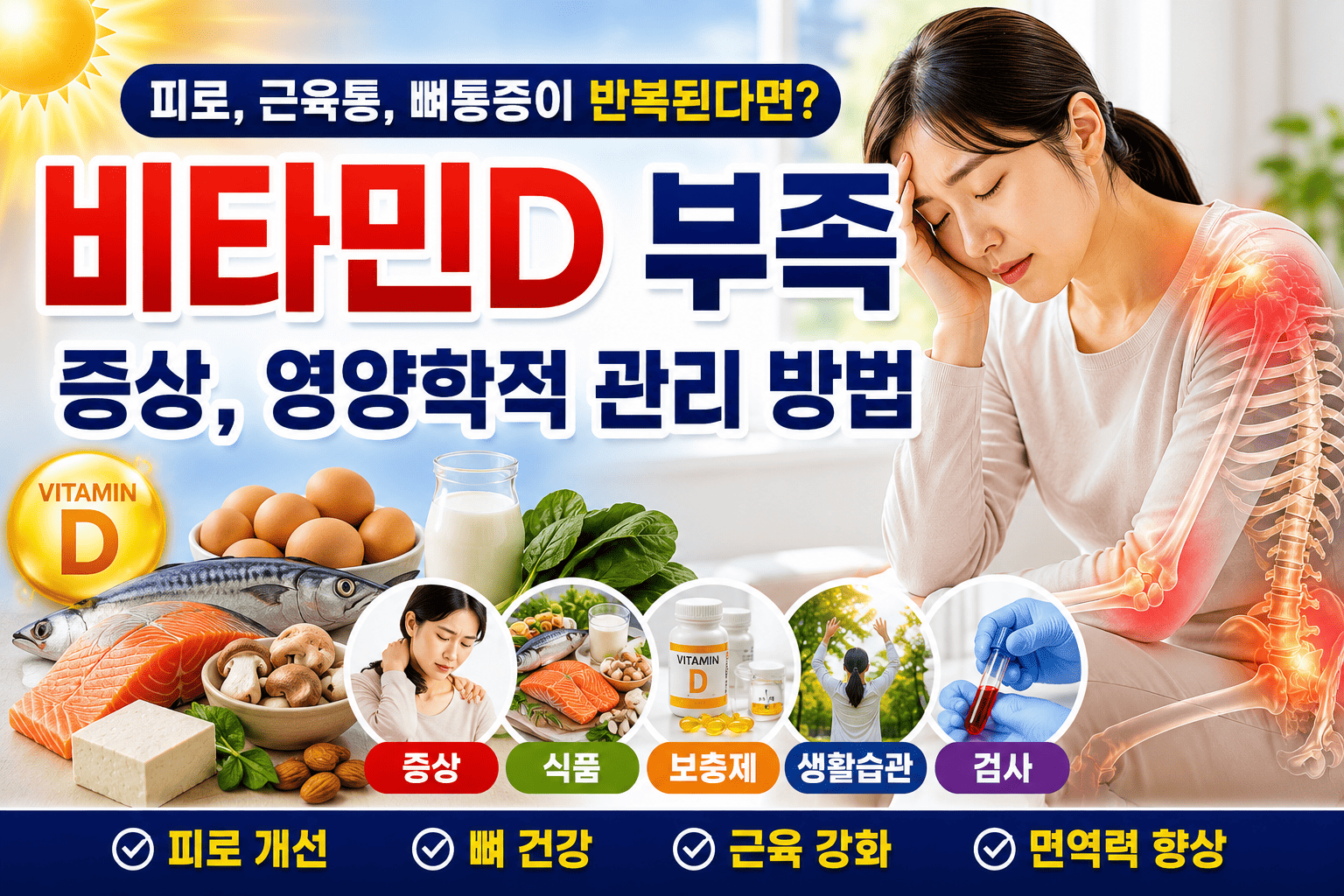 비타민D 부족 증상, 영양학적 관리 방법