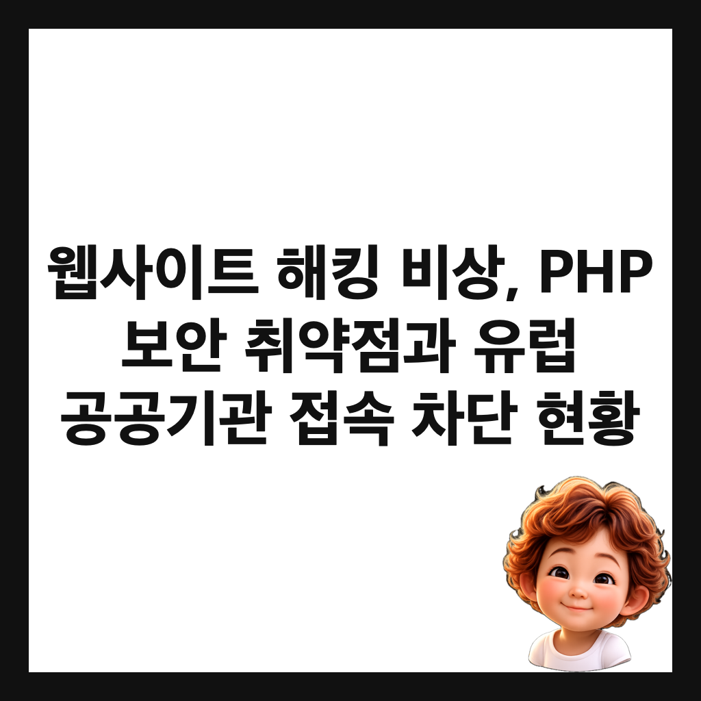웹사이트 해킹 비상, PHP 보안 취약점과 유럽 공공기관 접속 차단 현황 썸네일