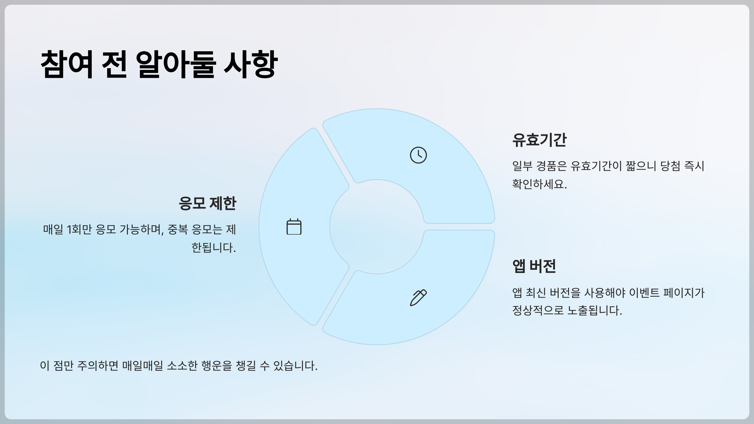 참여 전 알아둘 사항