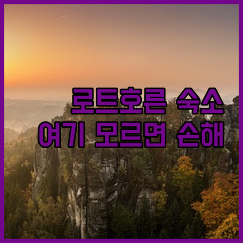 스위스 브리엔츠 로트호른 숙소 추천 ..