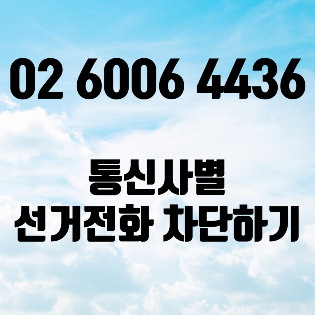 0260064436 선거전화 차단