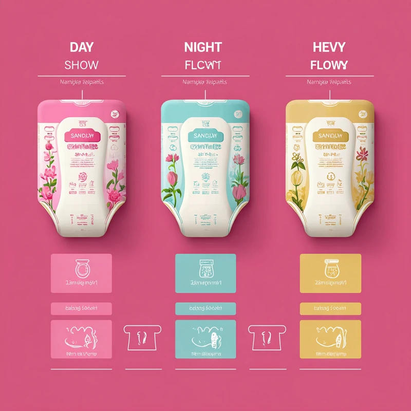 생리대 사이즈별(주간용, 야간용, 대용량) 맞춤 선택법 안내, 사용자 상황별 생리대 추천, 흐름 많은 날에 맞는 크기별 설명, 2025년 생리대 사이즈 비교