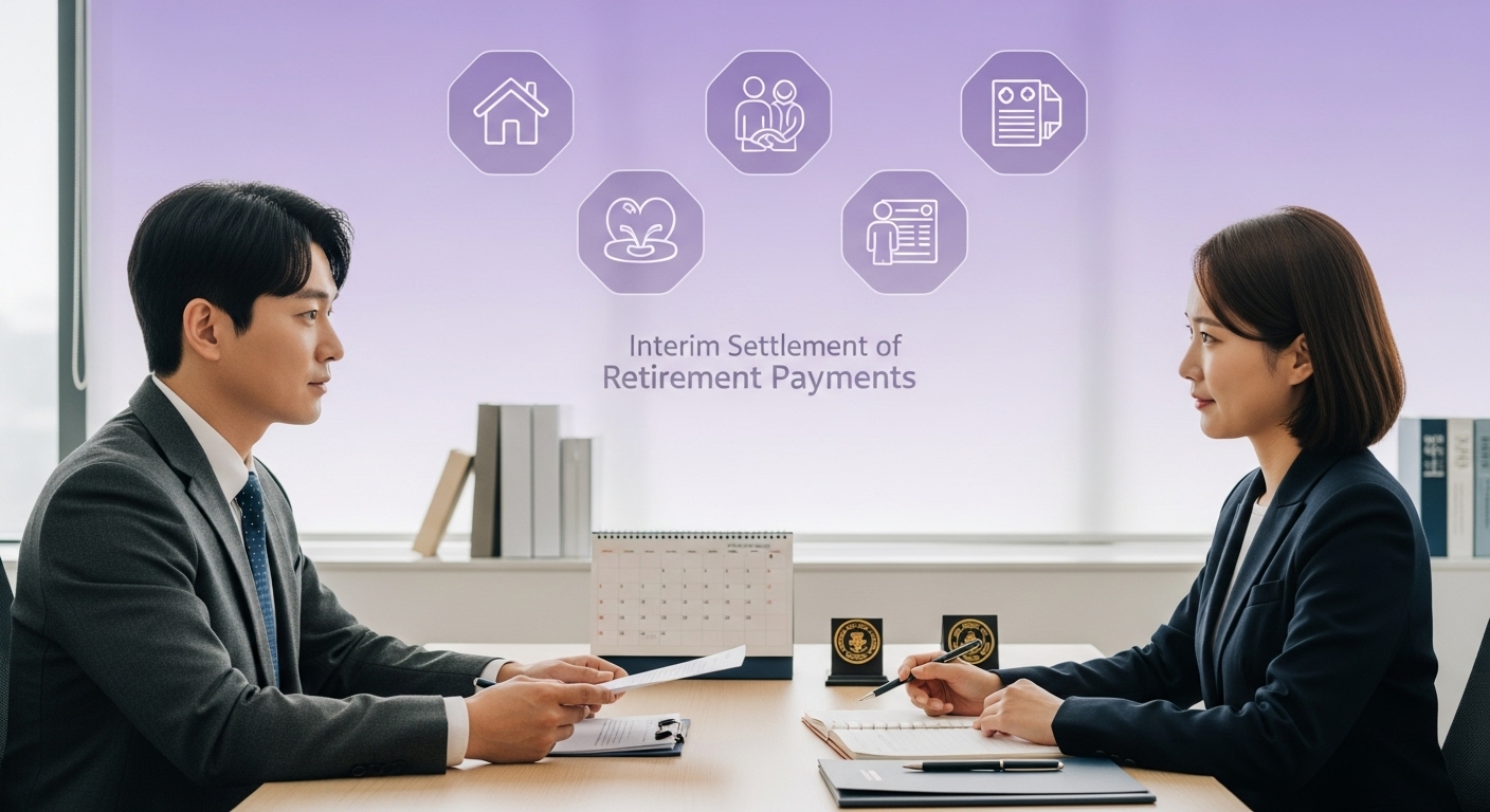 퇴직금중간정산, 퇴직금사유, 퇴직금요건, 퇴직소득세, 근속연수, 전세보증금, 질병치료비, 중간정산조건, IRP계좌, 퇴직금전략