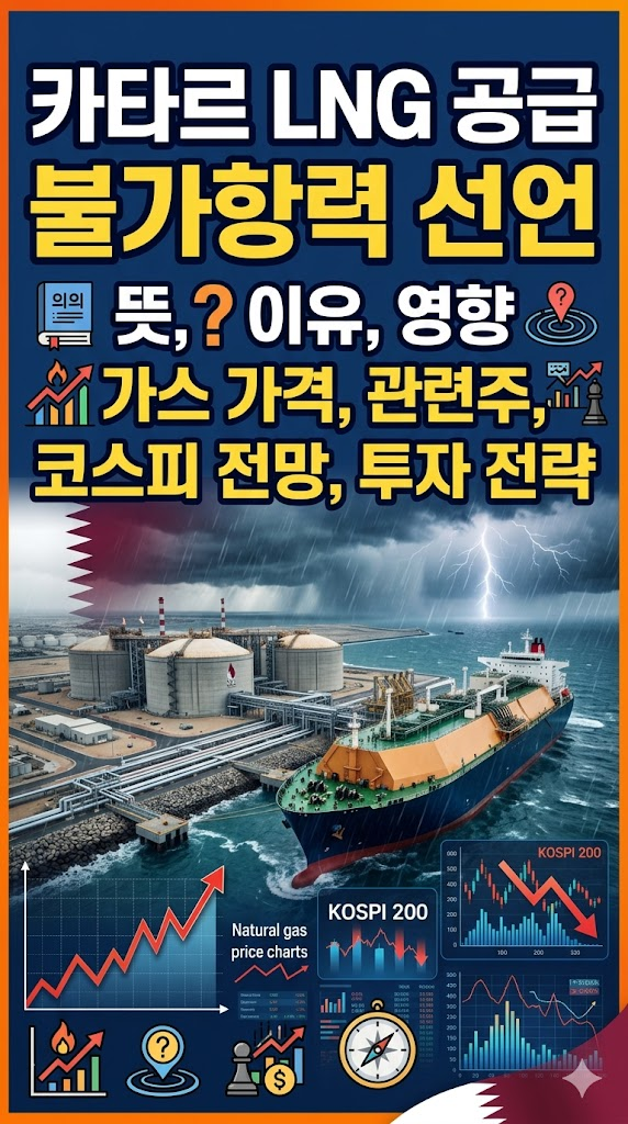 카타르 LNG 공급 불가항력 선언 뜻, 이유, 영향, 가스 가격, 관련주, 코스피 전망, 투자 전략