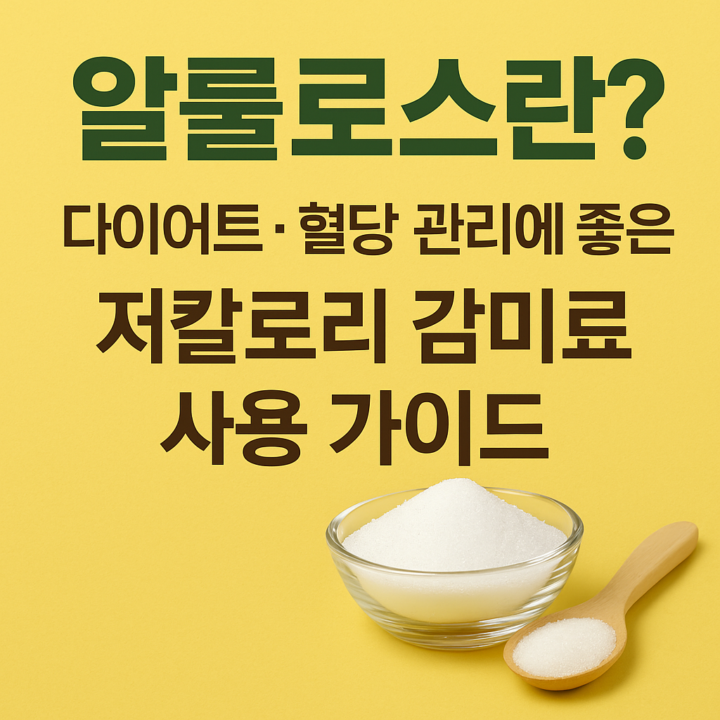 알룰로스란? 다이어트·혈당 관리에 좋은 저칼로리 감미료 사용 가이드