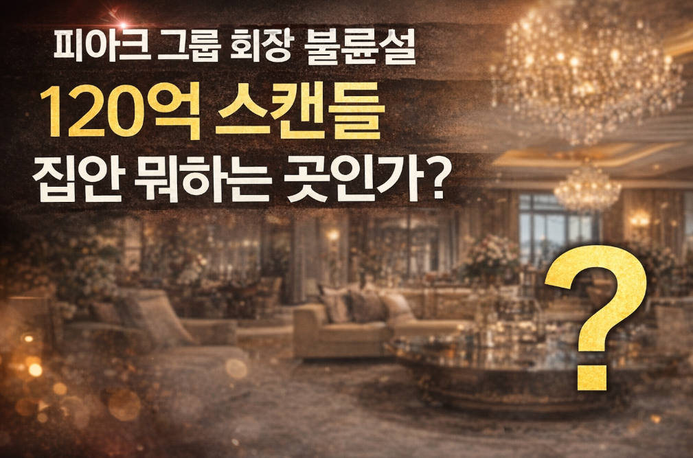 피아크 그룹 차가원 회장 불륜 120억 스캔들, 재벌가 실체 충격 공개