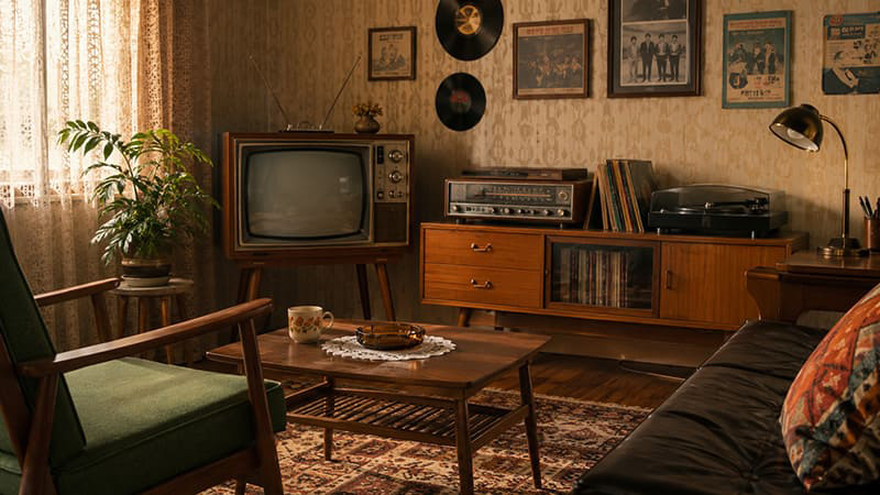 <img src="retro-interior.jpg" alt="<오래된 가죽 소파와 클래식한 다방 인테리어">
