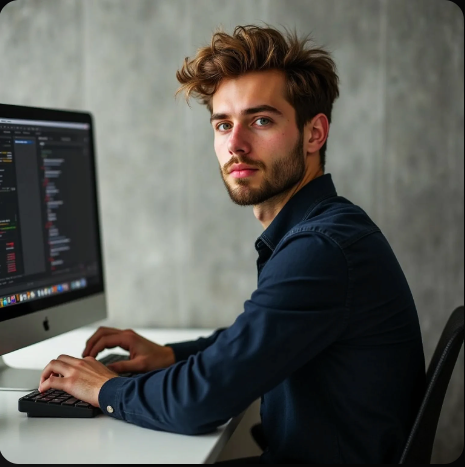 직장에서 근무하고 있는 모습