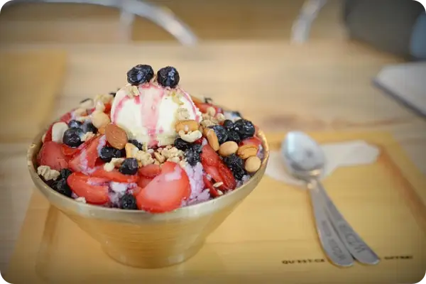 메가커피 팥빙수