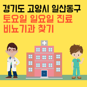 경기도 고양시 일산동구 일요일 비뇨기과 진료 병원 리스트