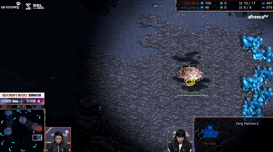 SSL 스타리그 24강 E조 2경기 초반빌드1