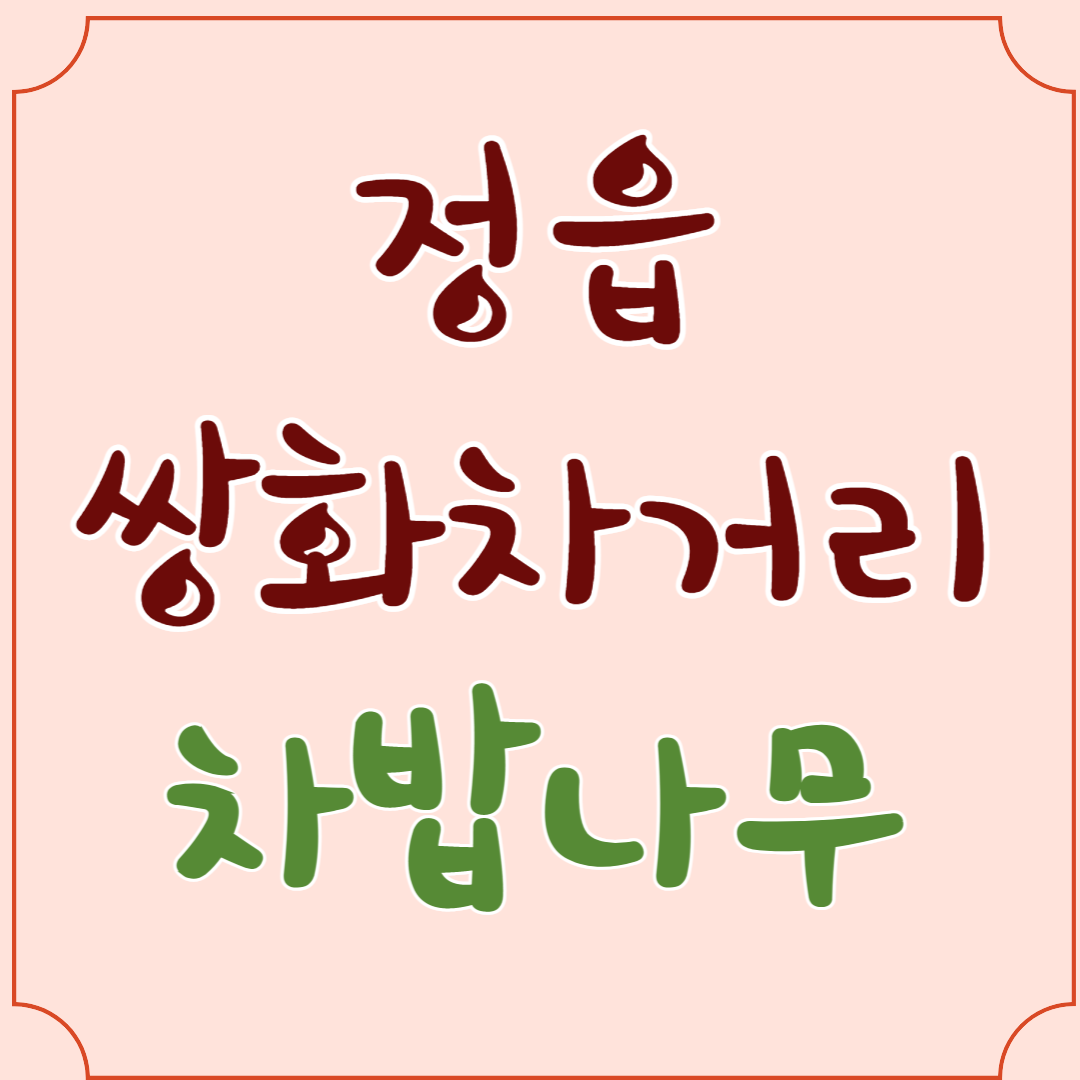 정읍 쌍화차 거리