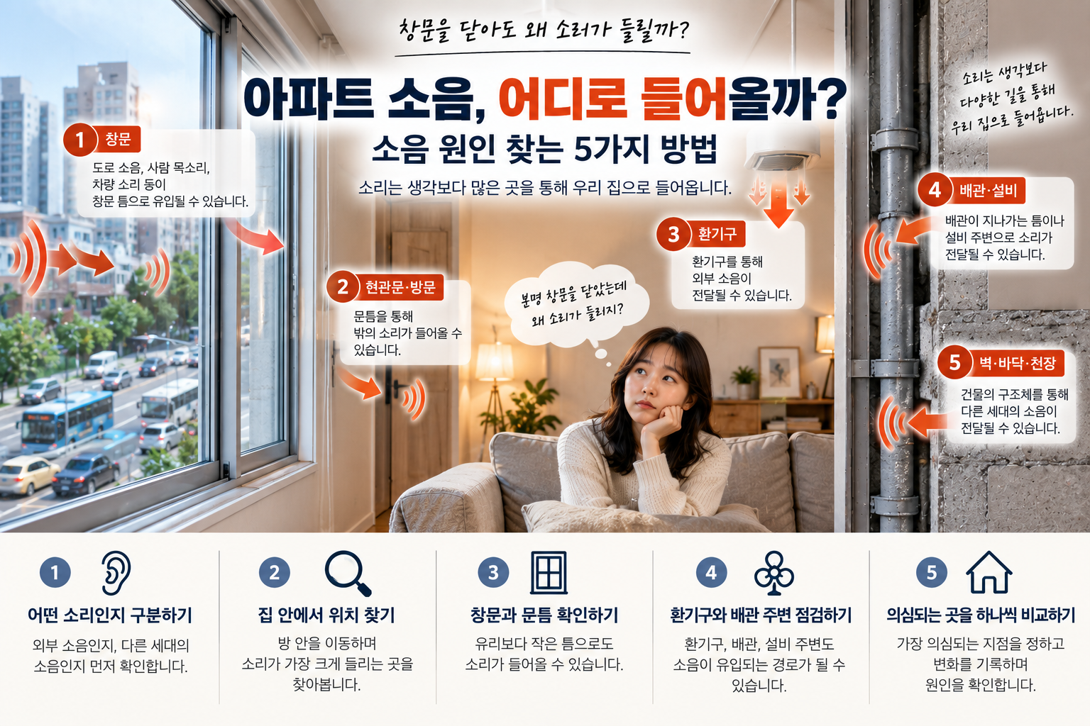 아파트 소음 원인과 유입 경로