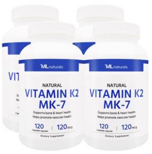 4병 [미국빠른직구] 신제품 마이라이프 내추럴스 비타민 K2 120mcg (as MK-7) 120정 (16개월)