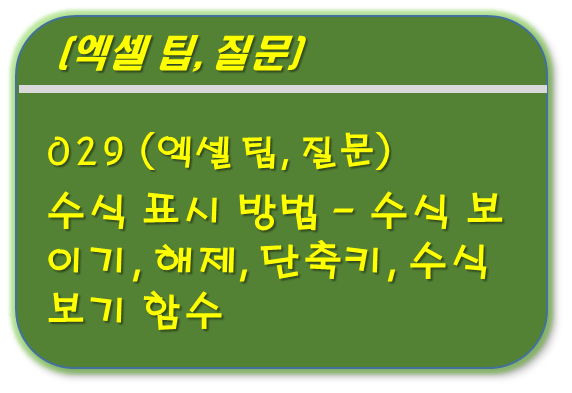 수식 표시&#44; 해제&#44; 단축키