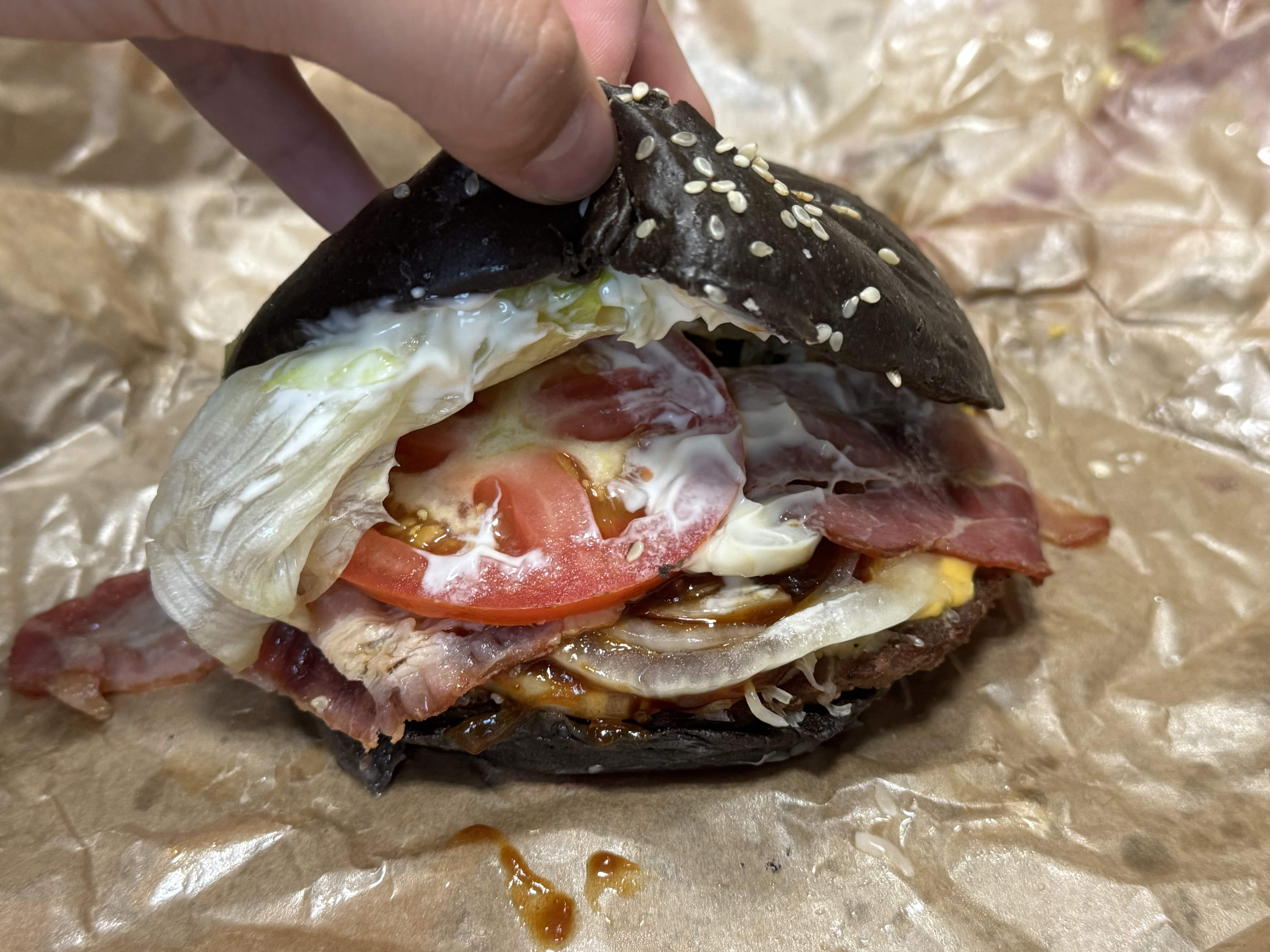 블랙바비큐콰트로치즈와퍼 속 내용물